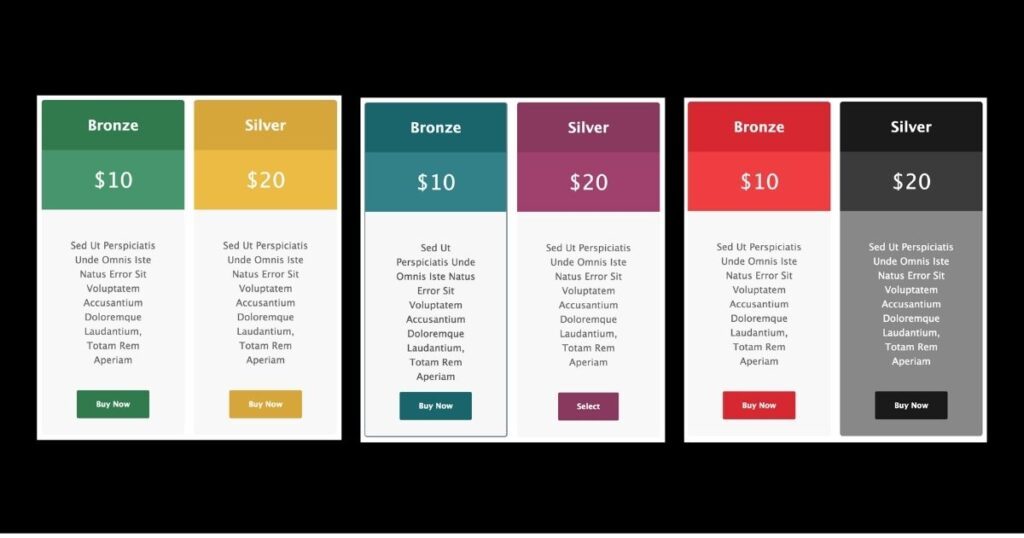 Gravity Forms Pricing Table