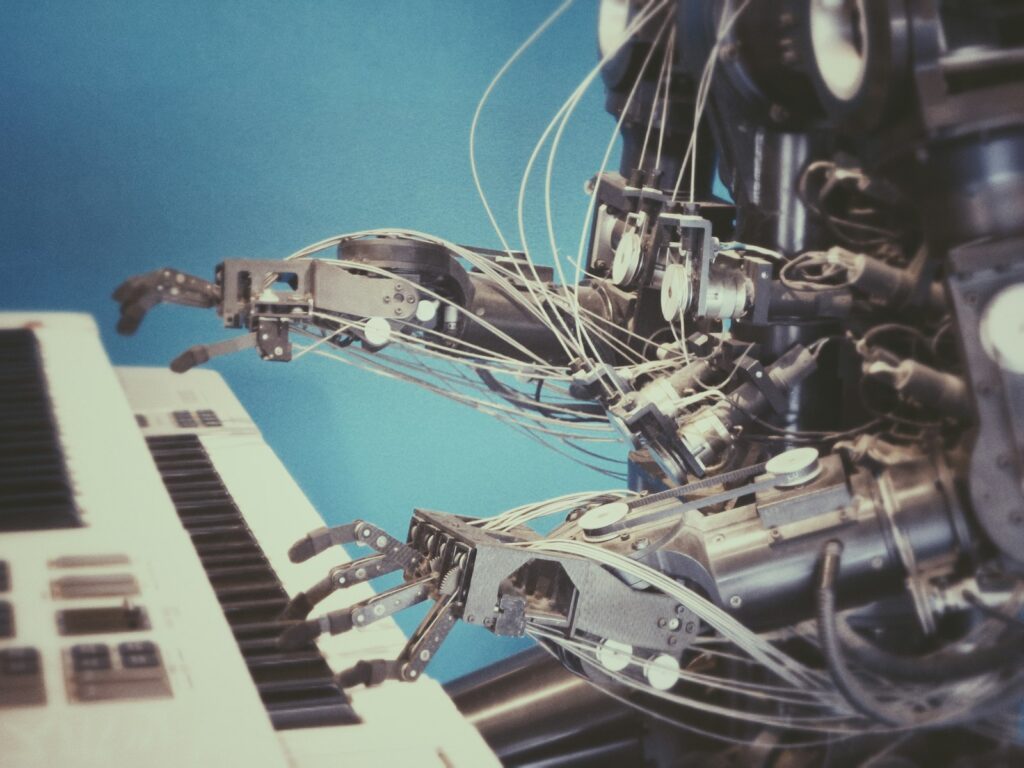 Custom Ai Agent Development 1 Robot Playing Piano