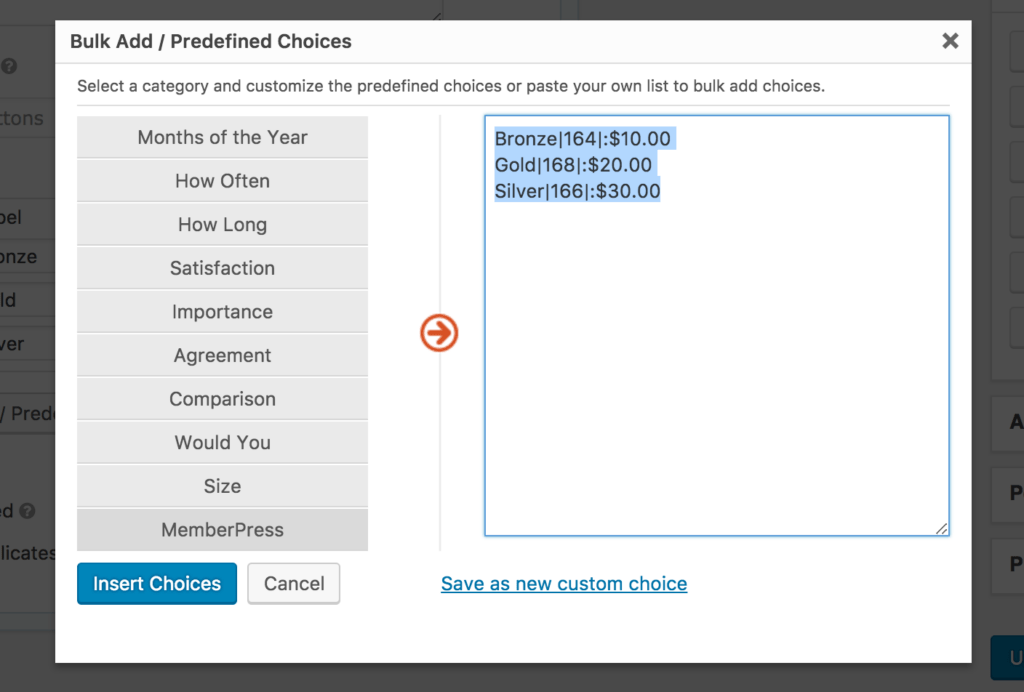 gp_bulk_add_levels Importing MemberPress Levels into Your Form